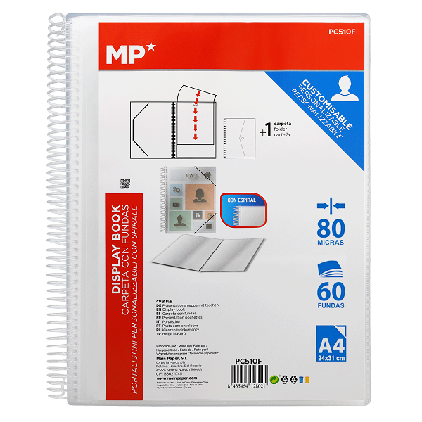 Wholesale PC510F MP Spiral-Bound Polypropylene Display Book