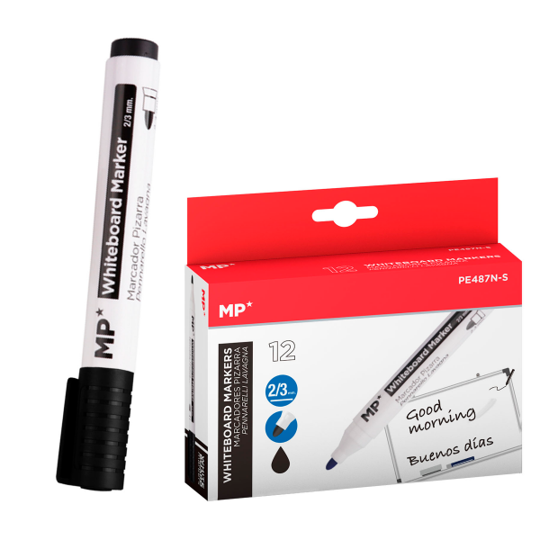 Wholesale PE487N-S Black Whiteboard Pen Marker, Non-Toxic Ink